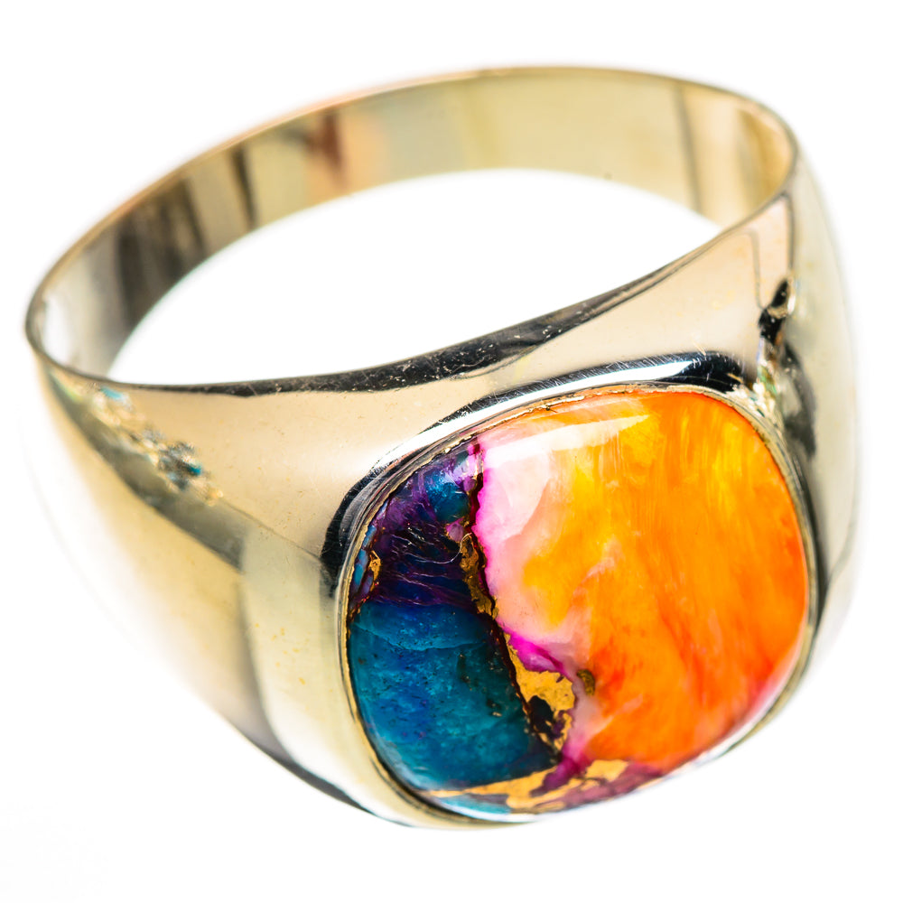 Kingman Pink Dahlia Turquoise Rings handcrafted by Anasilvercos - RING125226 - Photo 2
