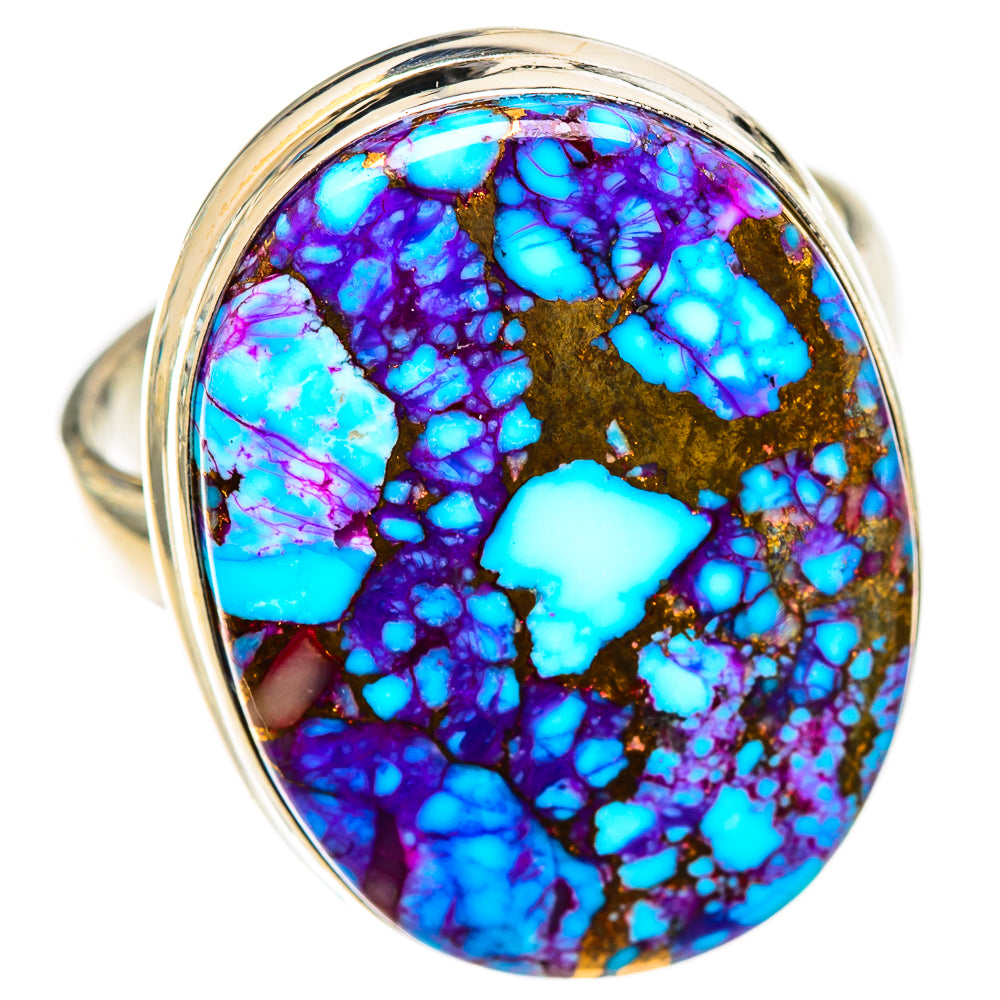 Purple Copper Composite Turquoise Rings handcrafted by Anasilvercos - RING125242 - Photo 2