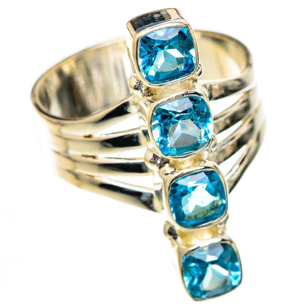 Swiss Blue Topaz Rings handcrafted by Anasilvercos - RING125275 - Photo 2