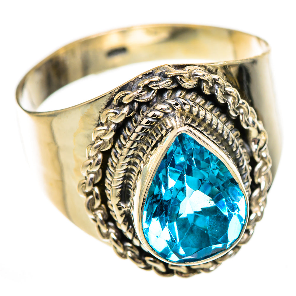 Swiss Blue Topaz Rings handcrafted by Anasilvercos - RING125293 - Photo 2