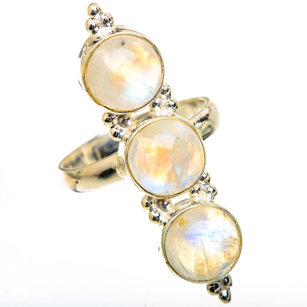 Rainbow Moonstone Rings handcrafted by Anasilvercos - RING125360 - Photo 2