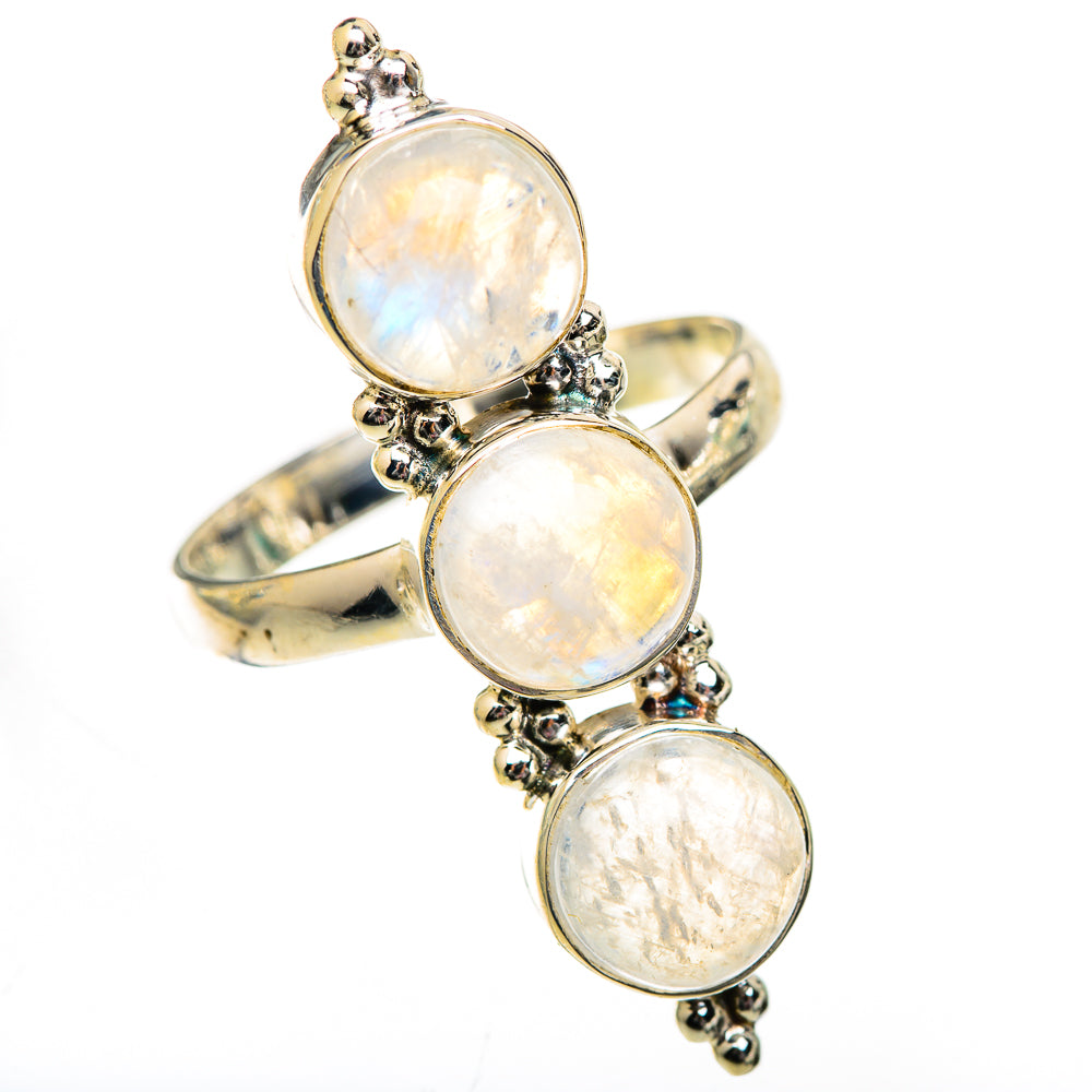 Rainbow Moonstone Rings handcrafted by Anasilvercos - RING125361 - Photo 2