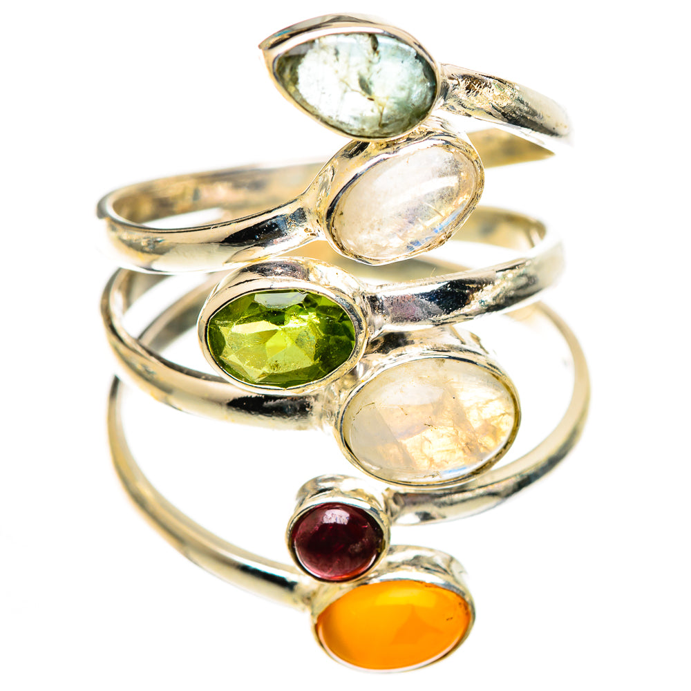 Rainbow Moonstone Rings handcrafted by Anasilvercos - RING125362 - Photo 2
