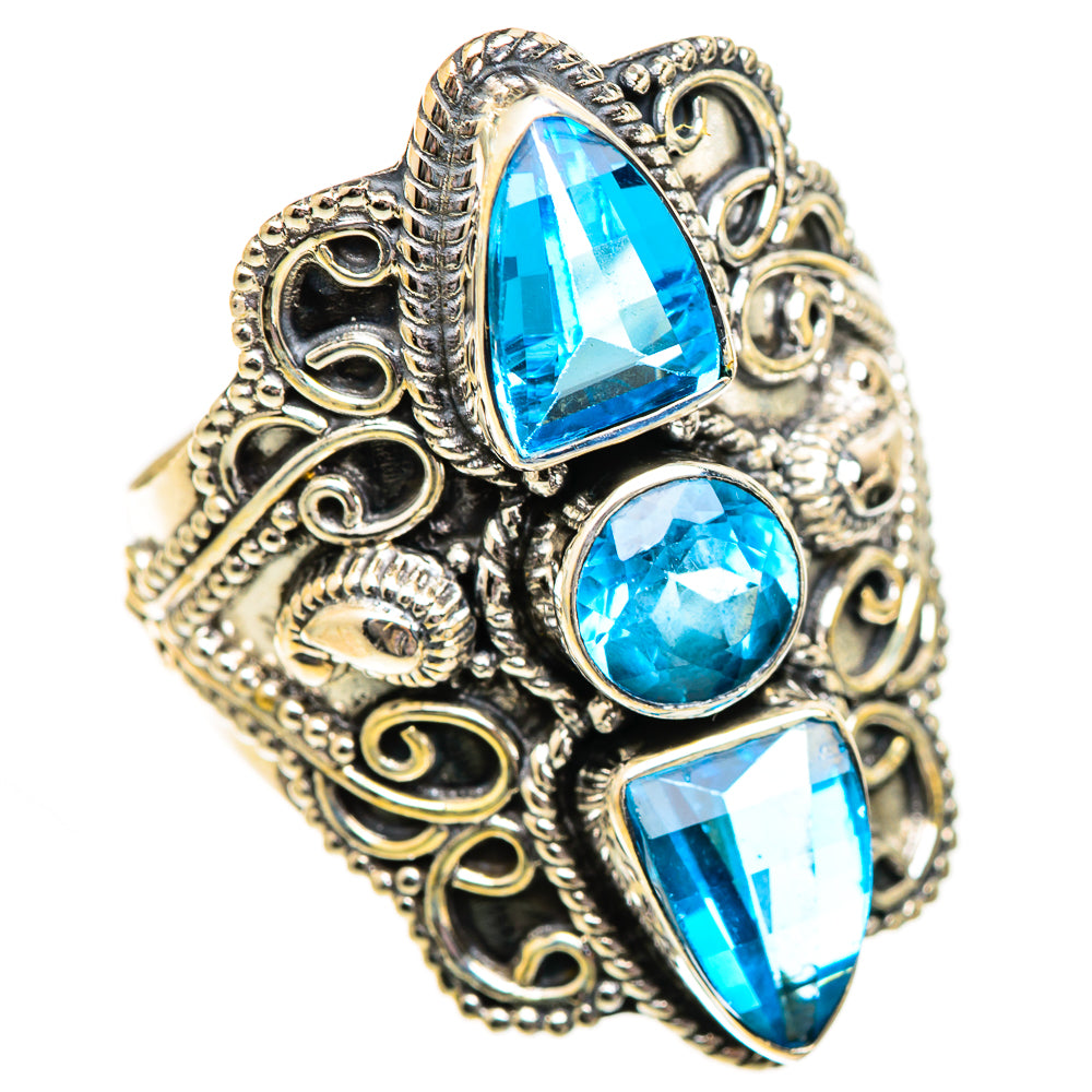 Swiss Blue Topaz Rings handcrafted by Anasilvercos - RING125371 - Photo 2