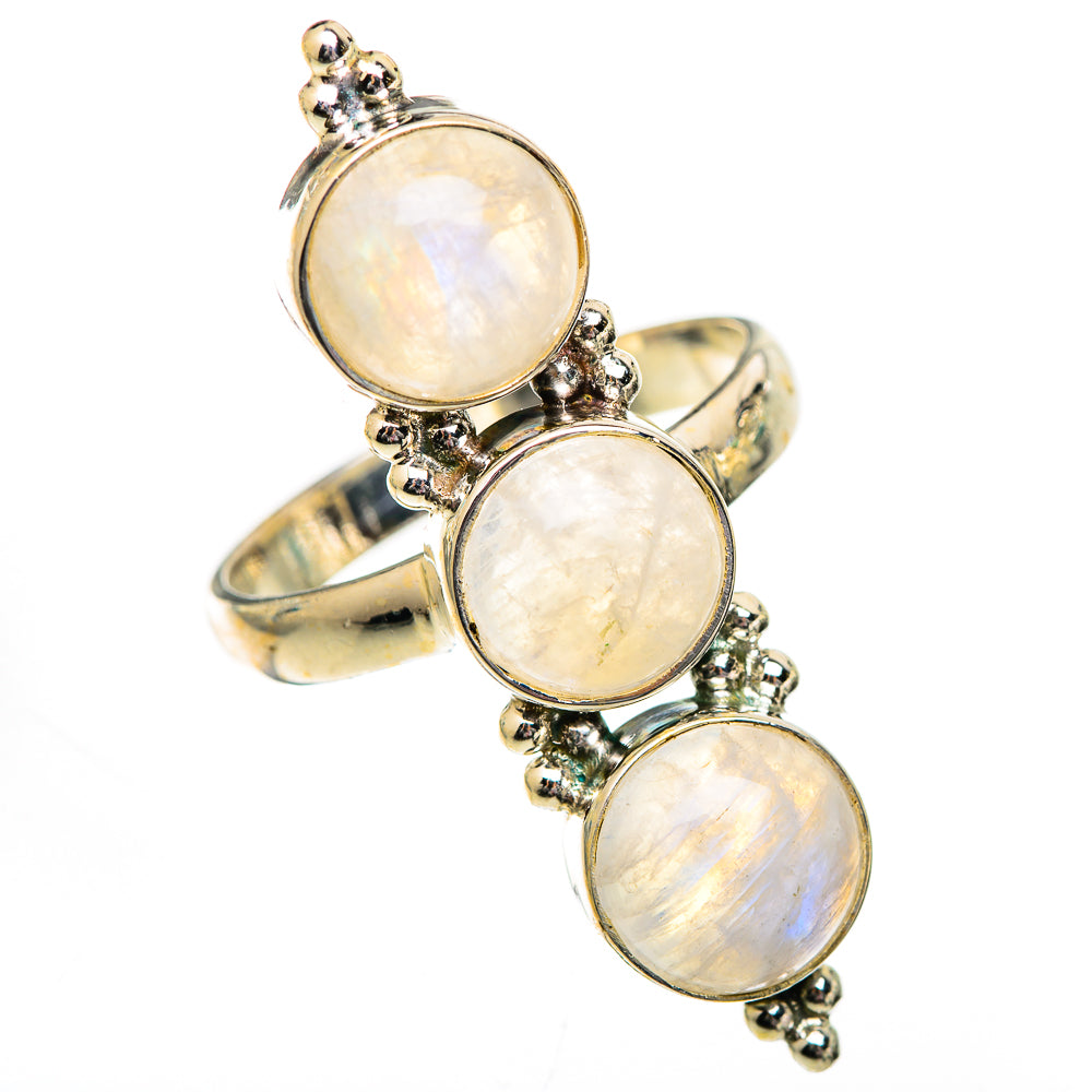 Rainbow Moonstone Rings handcrafted by Anasilvercos - RING125383 - Photo 2