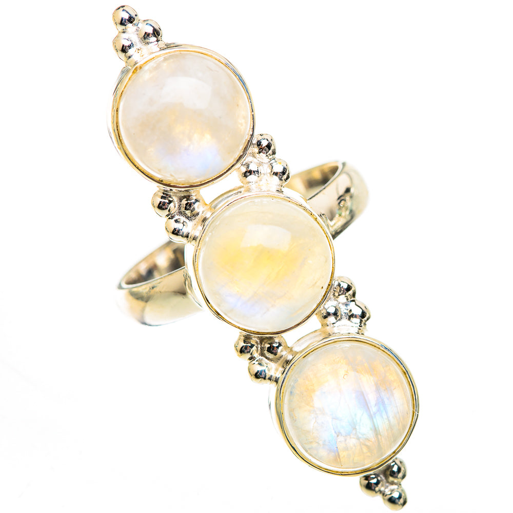 Rainbow Moonstone Rings handcrafted by Anasilvercos - RING125384 - Photo 2