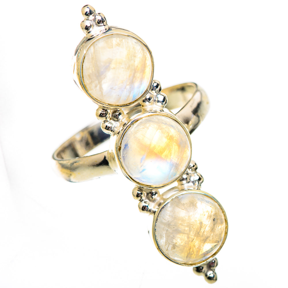 Rainbow Moonstone Rings handcrafted by Anasilvercos - RING125395 - Photo 2