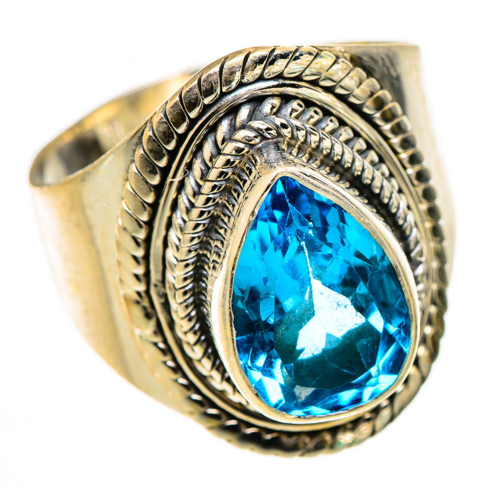 Swiss Blue Topaz Rings handcrafted by Anasilvercos - RING125446 - Photo 2