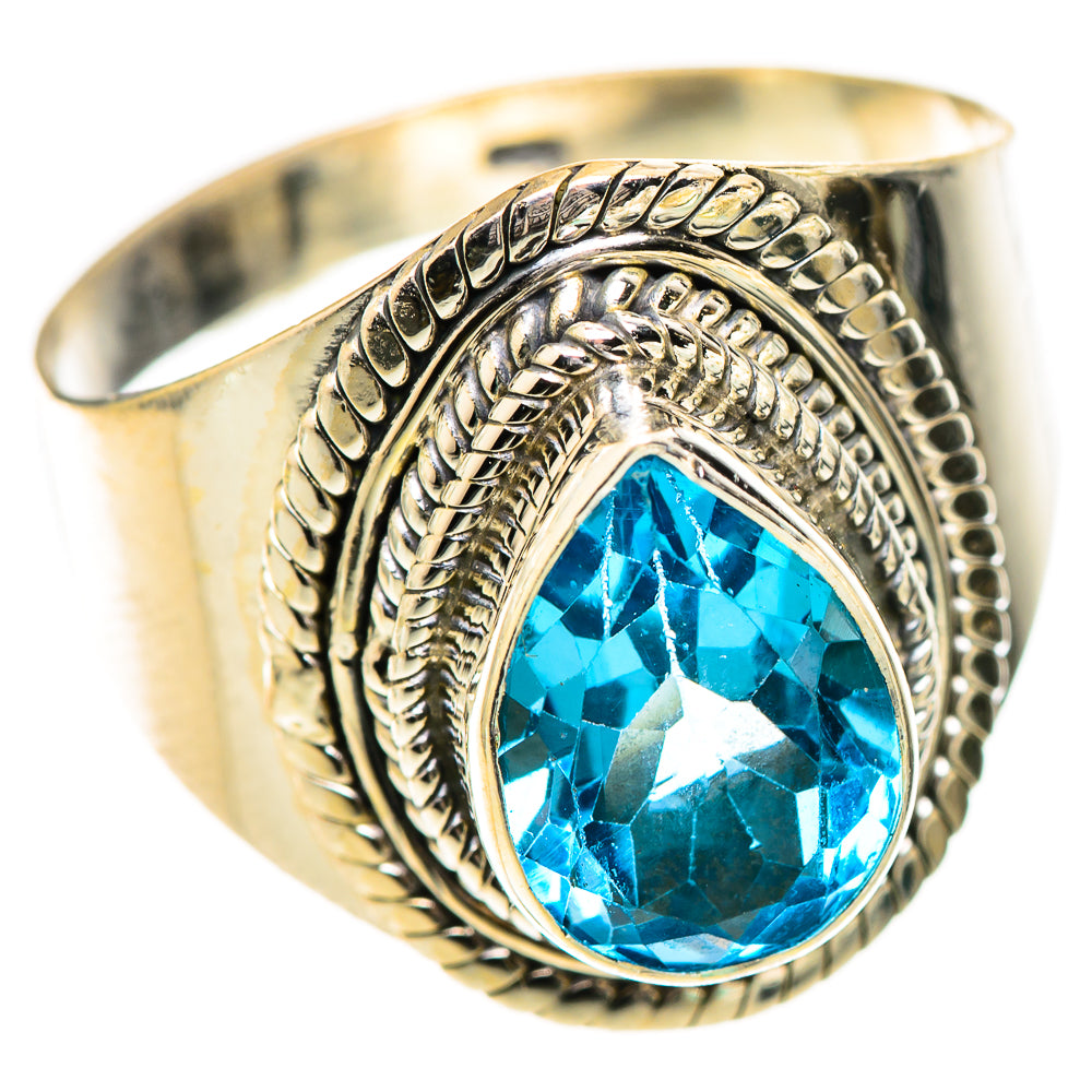Swiss Blue Topaz Rings handcrafted by Anasilvercos - RING125453 - Photo 2