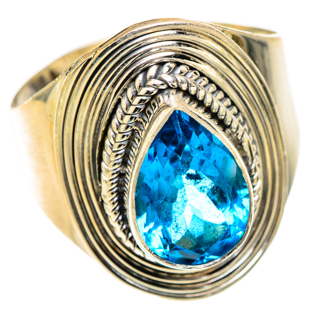 Swiss Blue Topaz Rings handcrafted by Anasilvercos - RING125461 - Photo 2