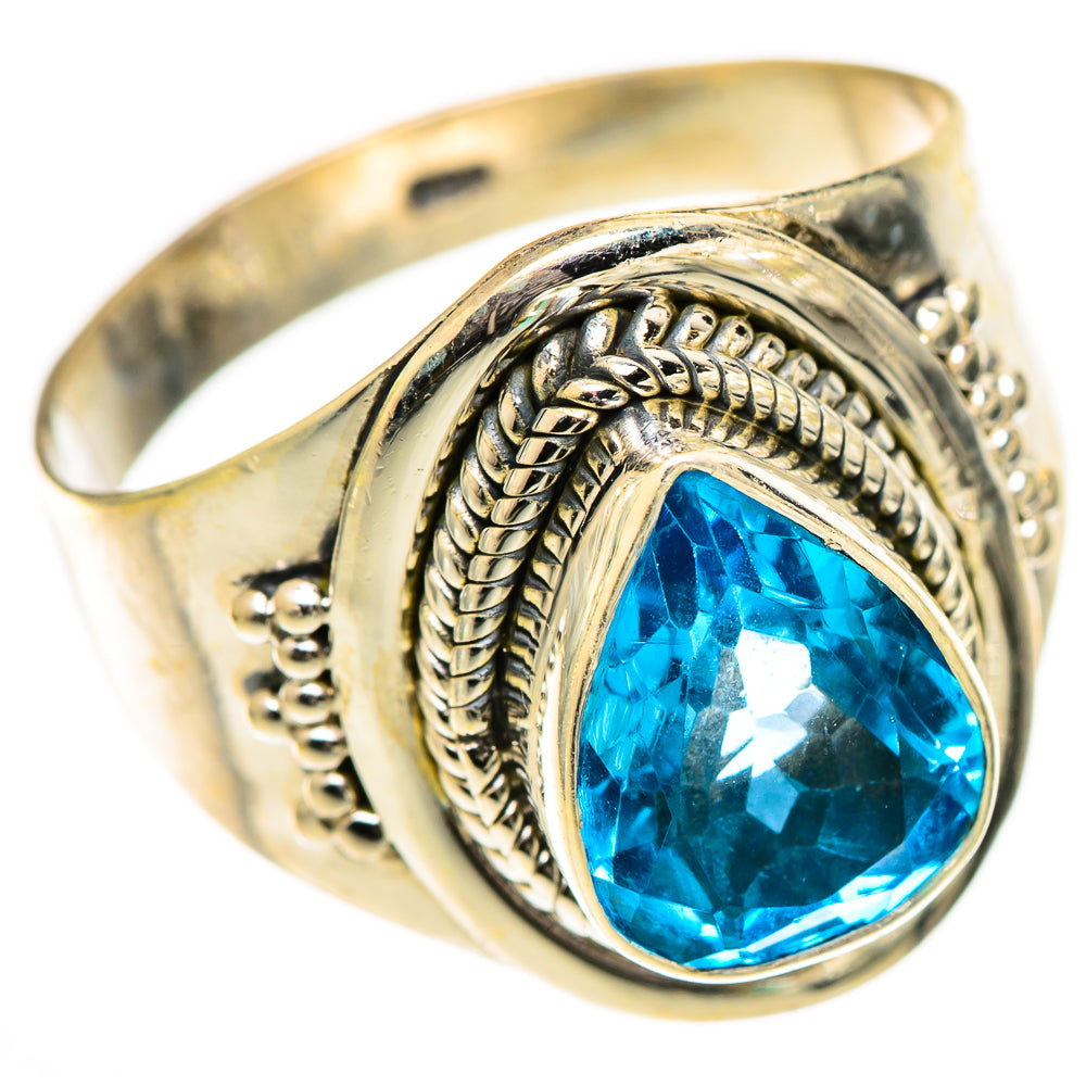 Swiss Blue Topaz Rings handcrafted by Anasilvercos - RING125465 - Photo 2