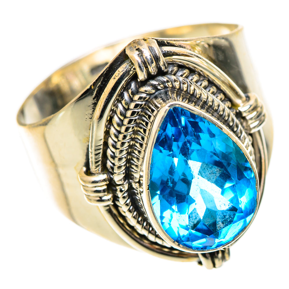 Swiss Blue Topaz Rings handcrafted by Anasilvercos - RING125486 - Photo 2