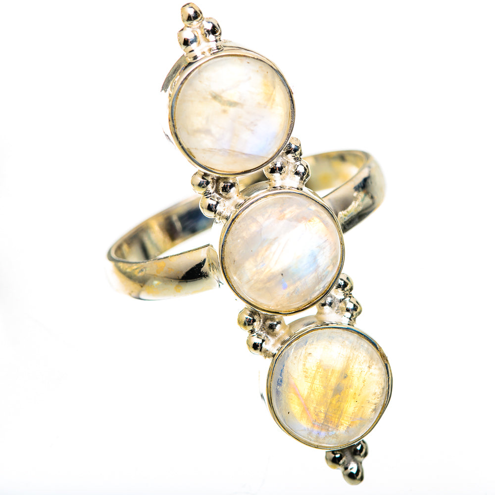 Rainbow Moonstone Rings handcrafted by Anasilvercos - RING125492 - Photo 2