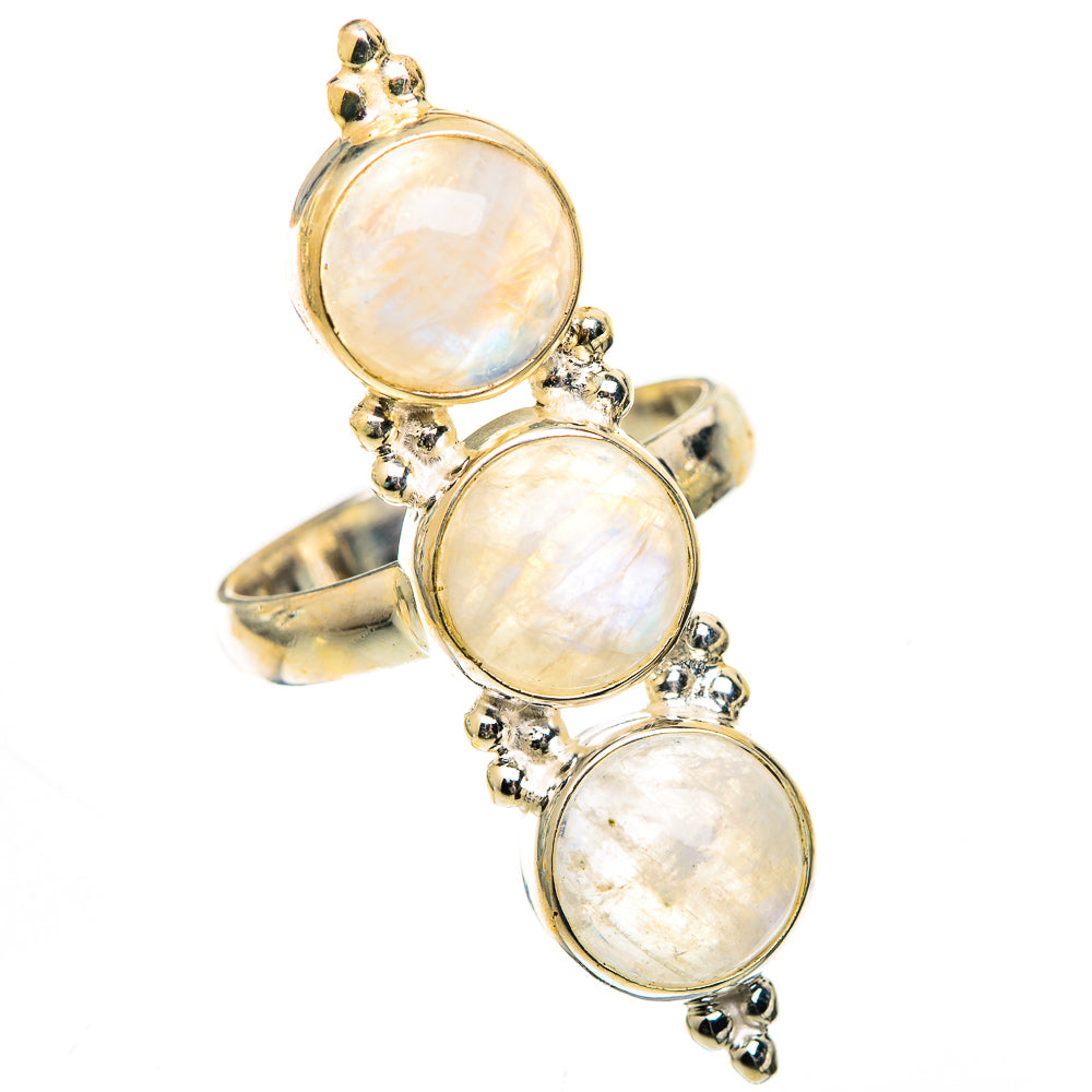 Rainbow Moonstone Rings handcrafted by Anasilvercos - RING125493 - Photo 2