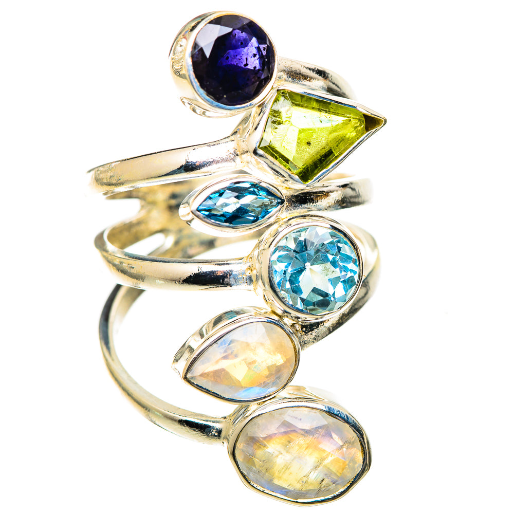 Rainbow Moonstone Rings handcrafted by Anasilvercos - RING125510 - Photo 2