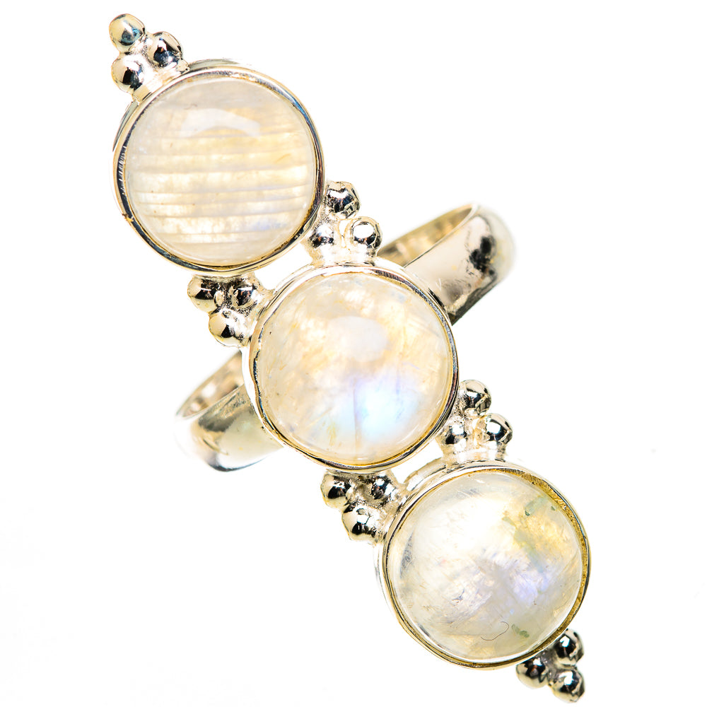 Rainbow Moonstone Rings handcrafted by Anasilvercos - RING125522 - Photo 2