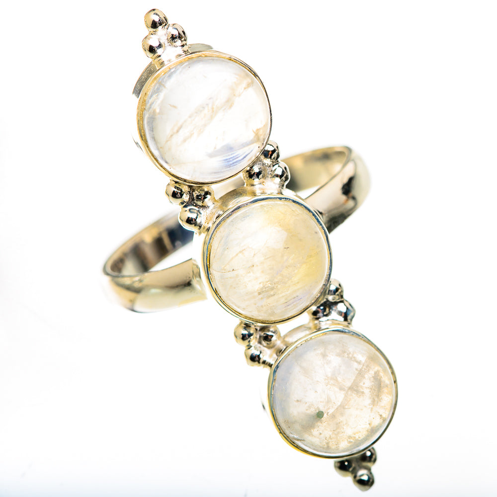 Rainbow Moonstone Rings handcrafted by Anasilvercos - RING125540 - Photo 2