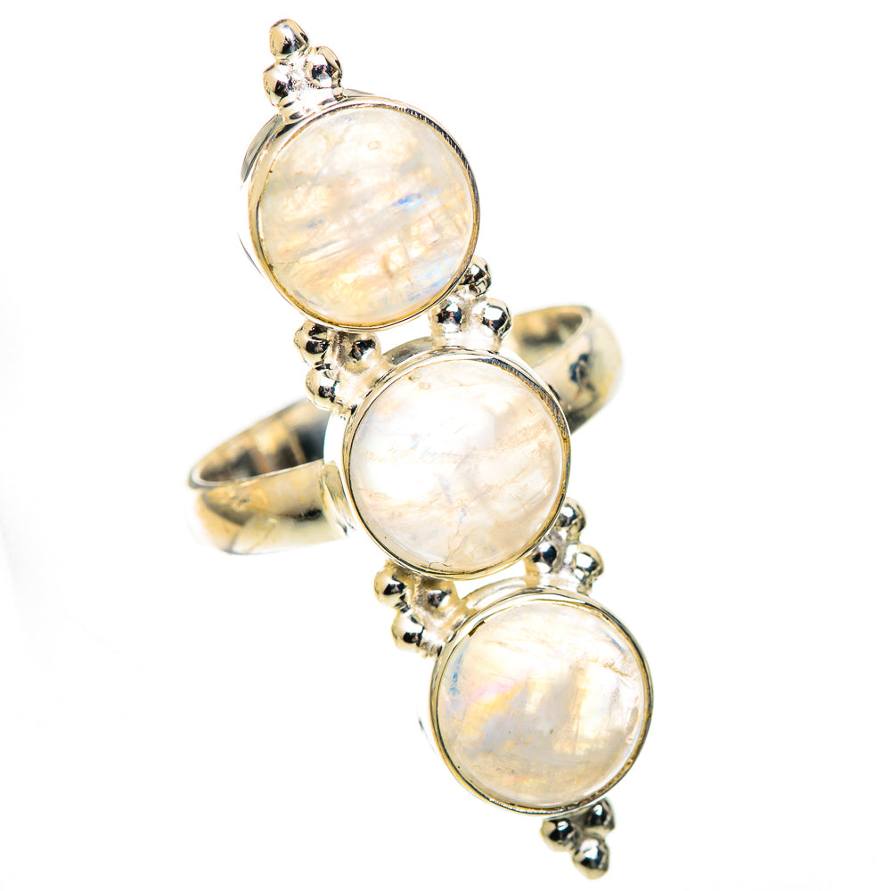 Rainbow Moonstone Rings handcrafted by Anasilvercos - RING125541 - Photo 2