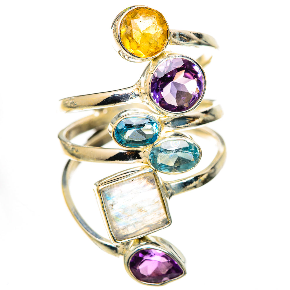 Rainbow Moonstone Rings handcrafted by Anasilvercos - RING125542 - Photo 2