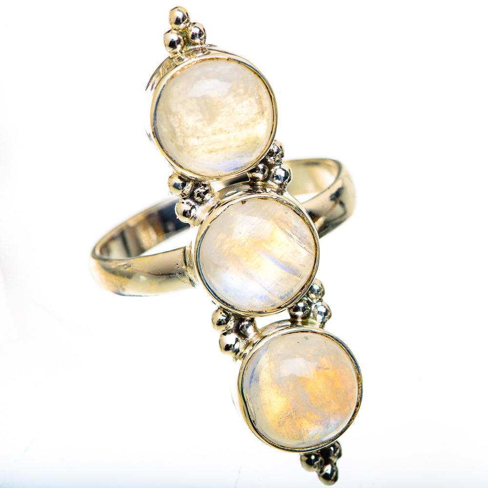 Rainbow Moonstone Rings handcrafted by Anasilvercos - RING125546 - Photo 2