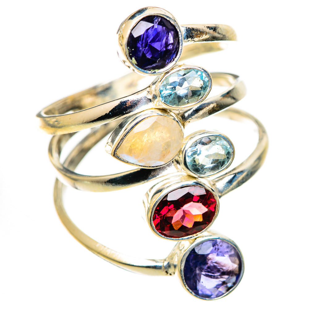 Rainbow Moonstone Rings handcrafted by Anasilvercos - RING125559 - Photo 2