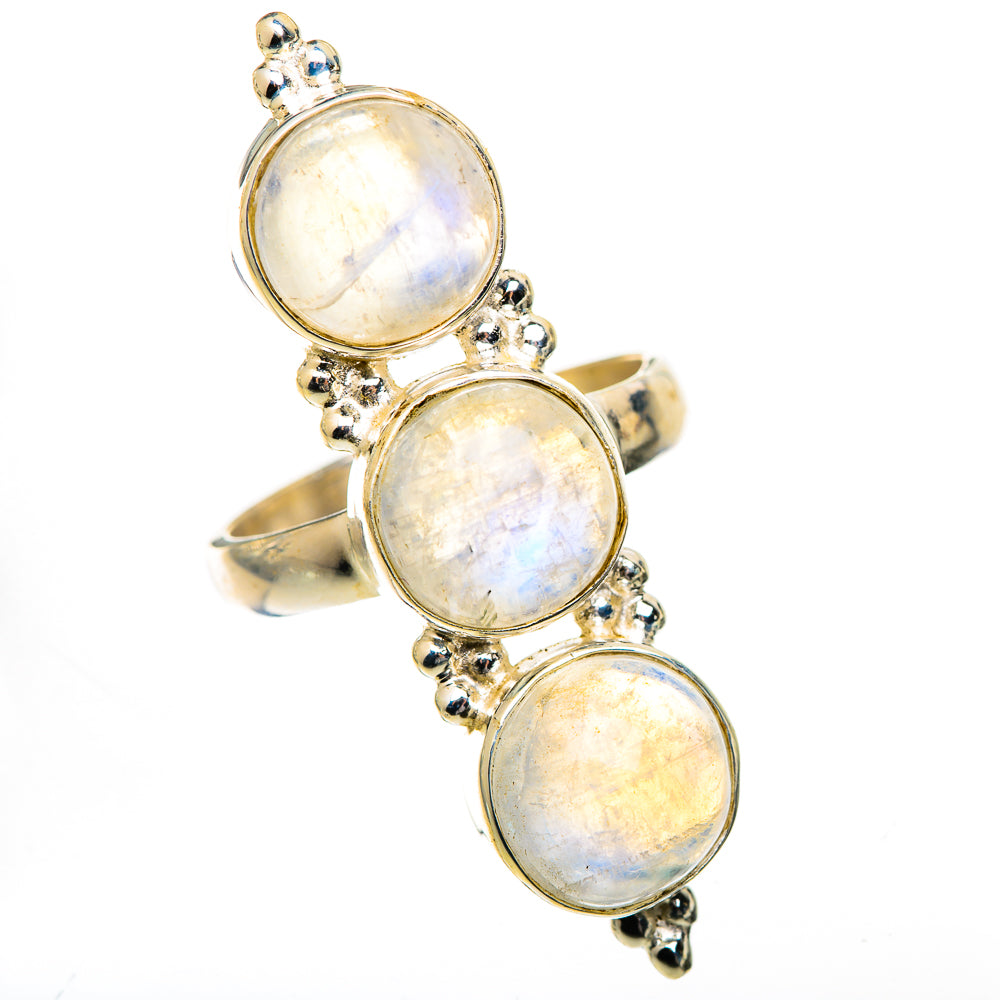 Rainbow Moonstone Rings handcrafted by Anasilvercos - RING125567 - Photo 2