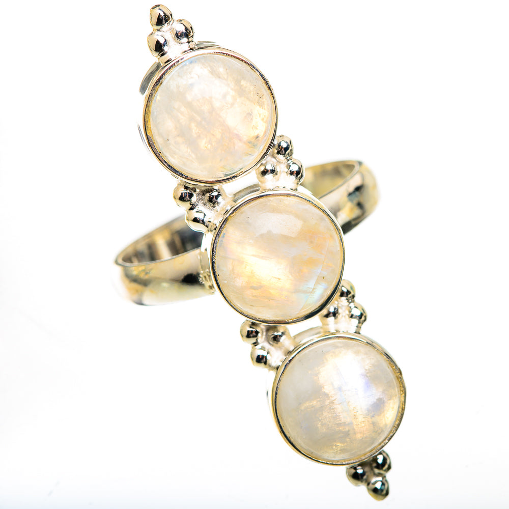 Rainbow Moonstone Rings handcrafted by Anasilvercos - RING125568 - Photo 2