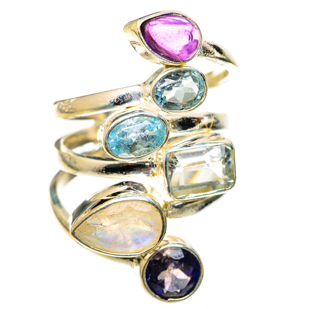 Rainbow Moonstone Rings handcrafted by Anasilvercos - RING125570 - Photo 2