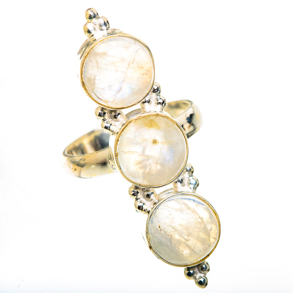 Rainbow Moonstone Rings handcrafted by Anasilvercos - RING125572 - Photo 2