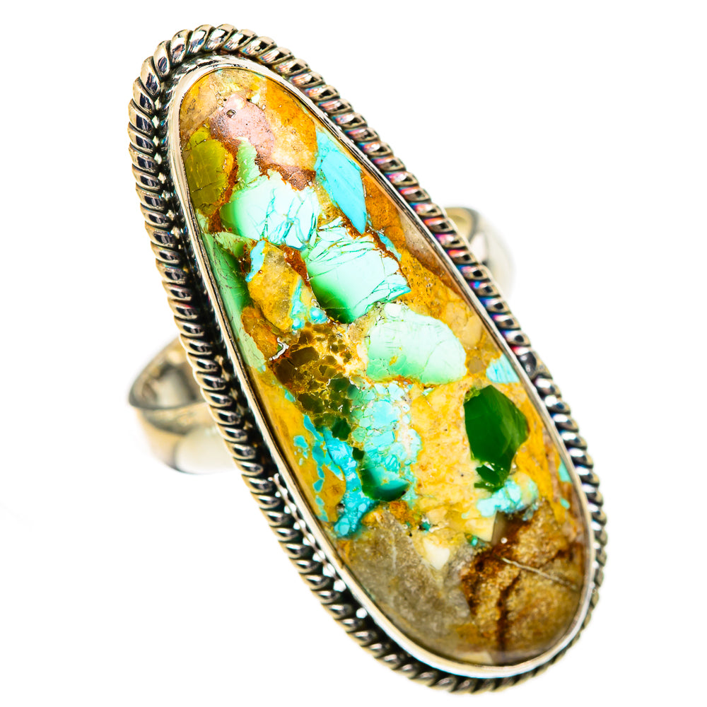 Blue Copper Composite Turquoise Rings handcrafted by Anasilvercos - RING125575 - Photo 2