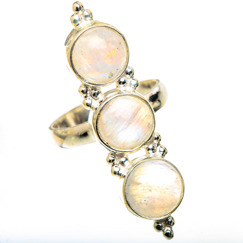Rainbow Moonstone Rings handcrafted by Anasilvercos - RING125581 - Photo 2