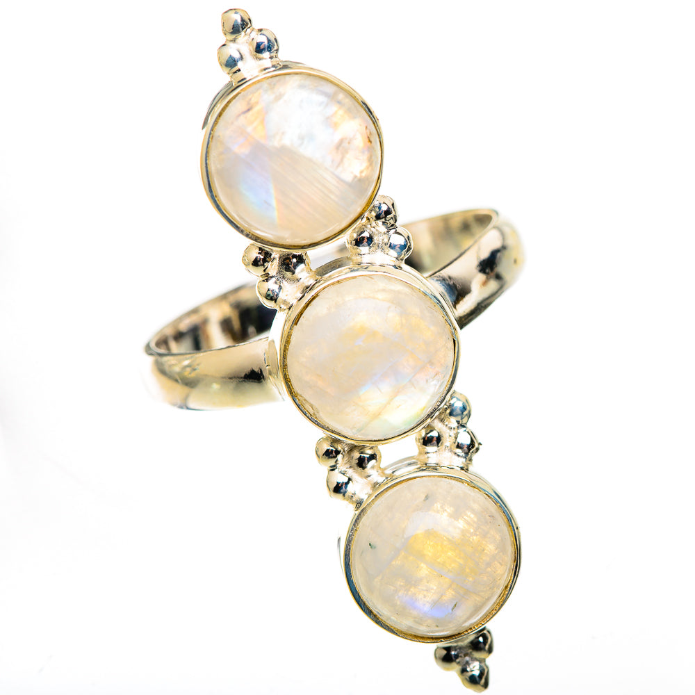 Rainbow Moonstone Rings handcrafted by Anasilvercos - RING125582 - Photo 2