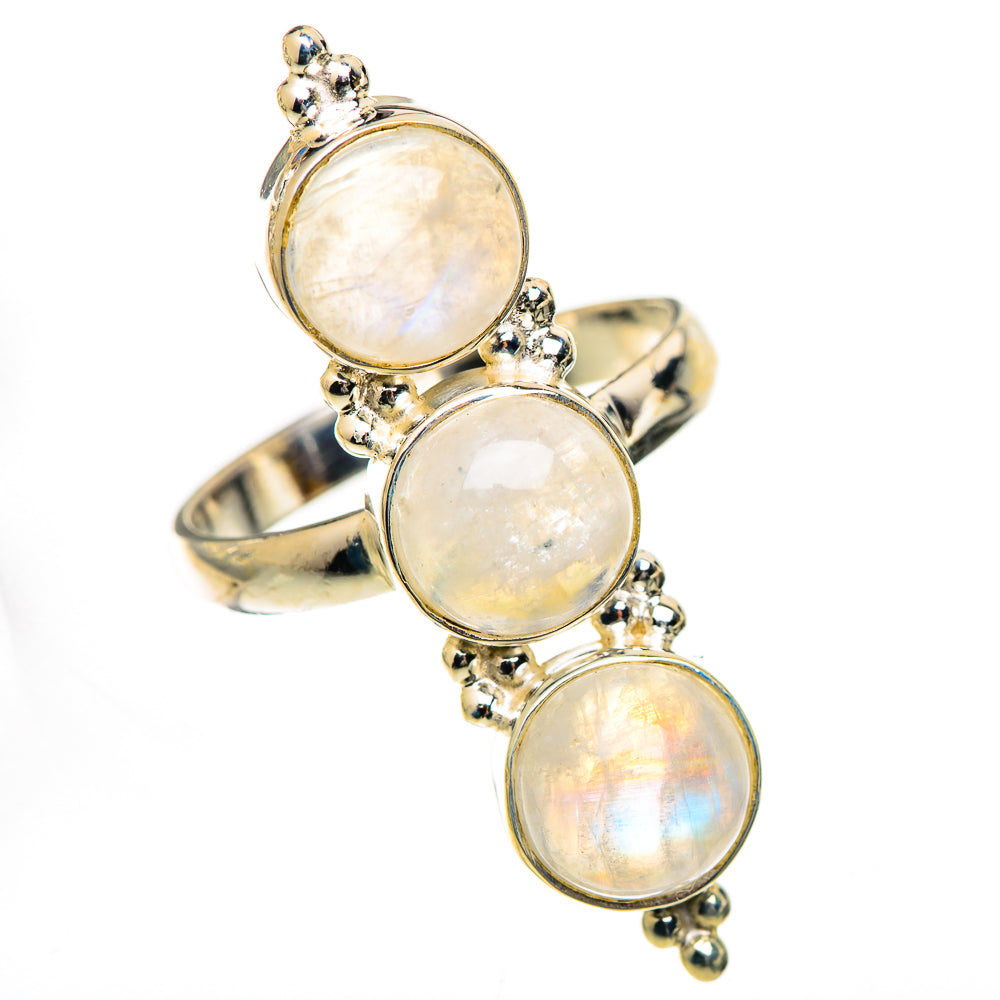 Rainbow Moonstone Rings handcrafted by Anasilvercos - RING125597 - Photo 2