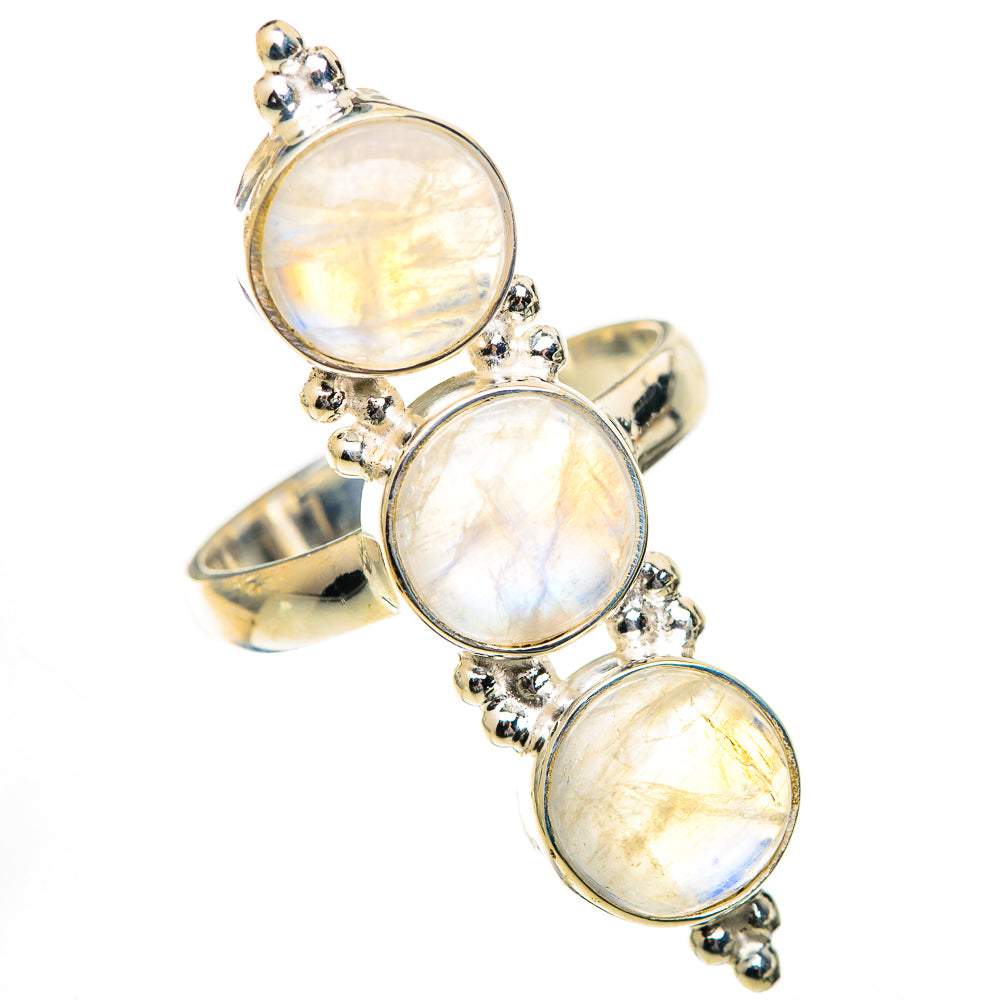 Rainbow Moonstone Rings handcrafted by Anasilvercos - RING125598 - Photo 2