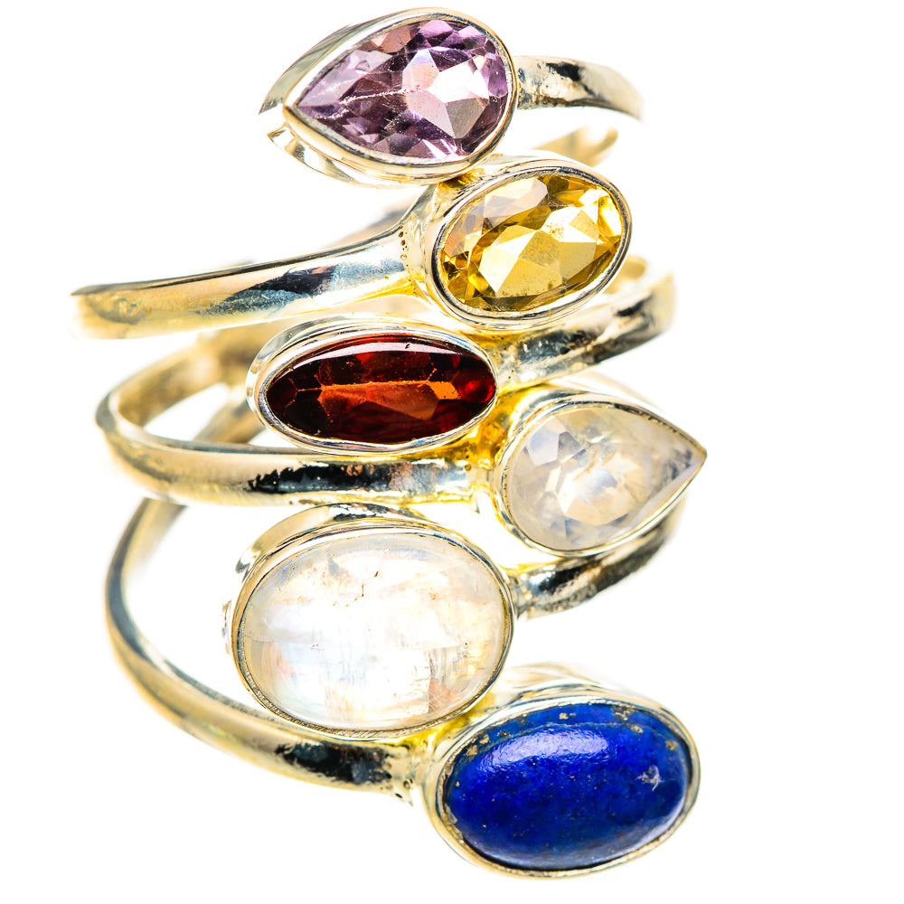 Rainbow Moonstone Rings handcrafted by Anasilvercos - RING125608 - Photo 2