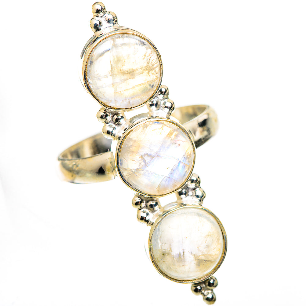 Rainbow Moonstone Rings handcrafted by Anasilvercos - RING125616 - Photo 2