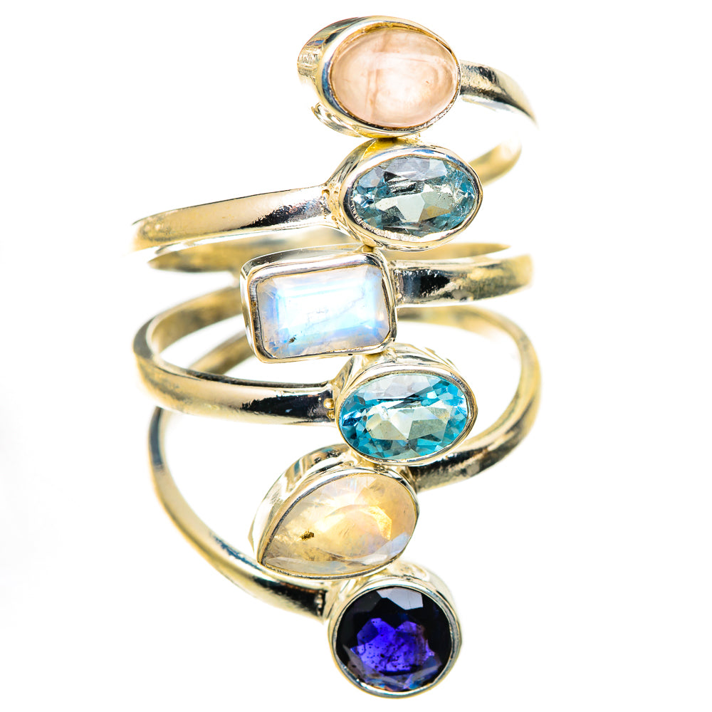 Rainbow Moonstone Rings handcrafted by Anasilvercos - RING125619 - Photo 2