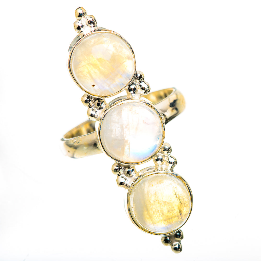 Rainbow Moonstone Rings handcrafted by Anasilvercos - RING125632 - Photo 2