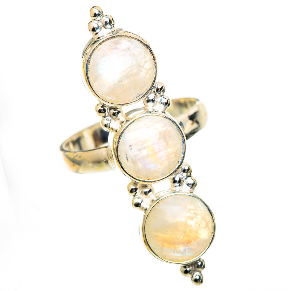 Rainbow Moonstone Rings handcrafted by Anasilvercos - RING125633 - Photo 2