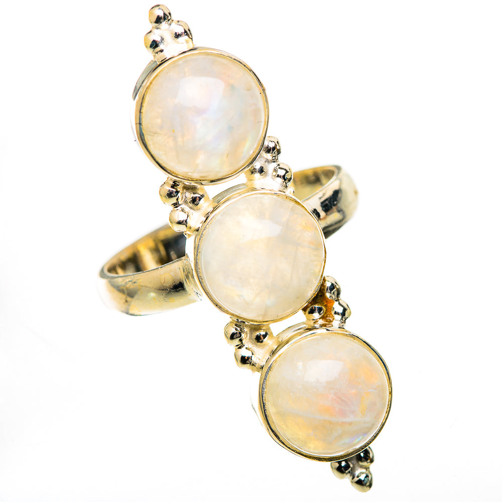 Rainbow Moonstone Rings handcrafted by Anasilvercos - RING125640 - Photo 2