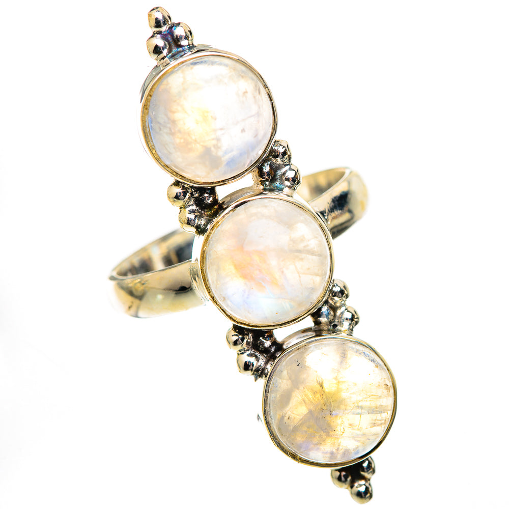 Rainbow Moonstone Rings handcrafted by Anasilvercos - RING125641 - Photo 2