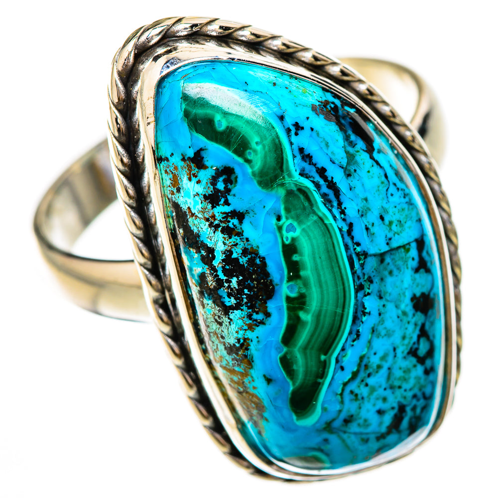 Malachite In Chrysocolla Rings handcrafted by Anasilvercos - RING125765 - Photo 2