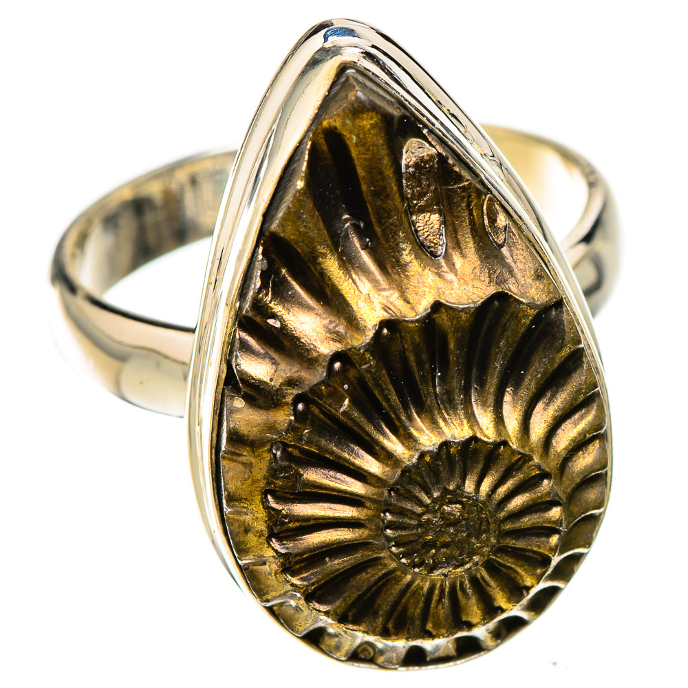Pyrite Sea Shell Rings handcrafted by Anasilvercos - RING125777 - Photo 2