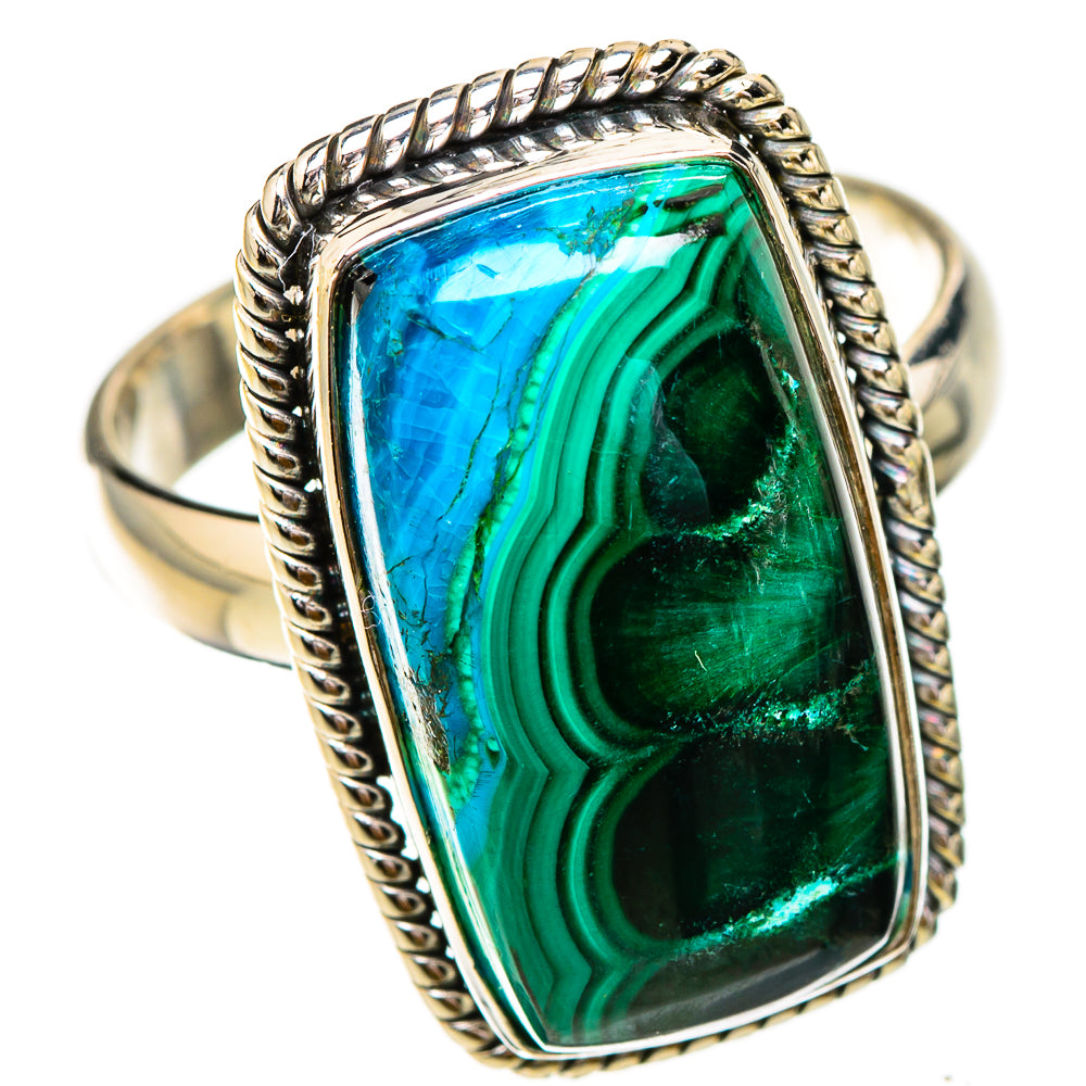 Malachite In Chrysocolla Rings handcrafted by Anasilvercos - RING125798 - Photo 2
