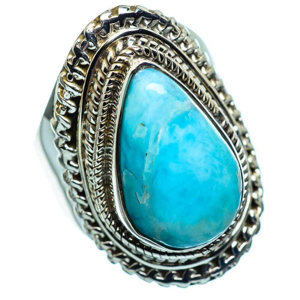 Larimar Rings handcrafted by Anasilvercos - RING1258