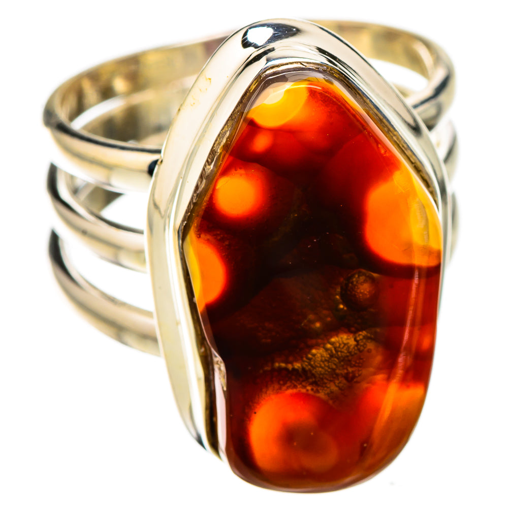 Mexican Fire Agate Rings handcrafted by Anasilvercos - RING125801 - Photo 2