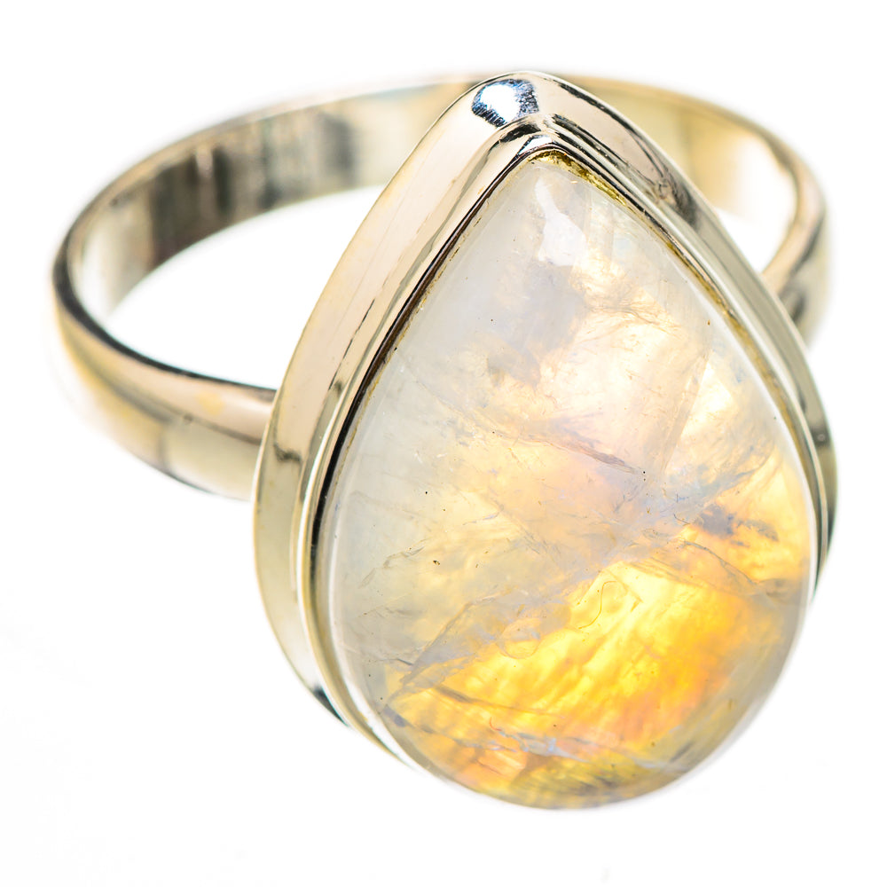 Rainbow Moonstone Rings handcrafted by Anasilvercos - RING125862 - Photo 2