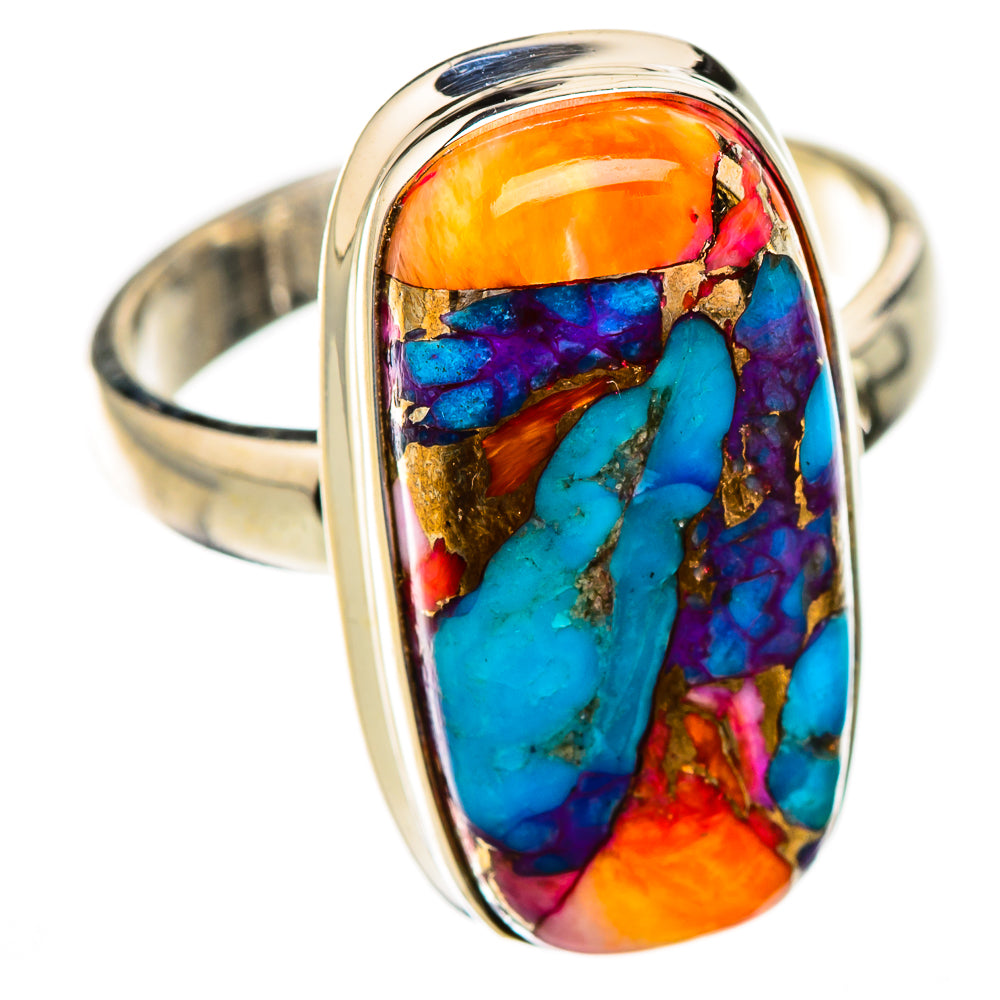 Spiny Oyster Turquoise Rings handcrafted by Anasilvercos - RING125875 - Photo 2