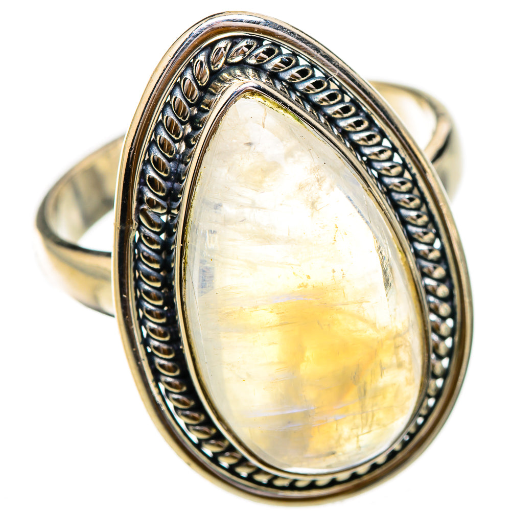 Rainbow Moonstone Rings handcrafted by Anasilvercos - RING125899 - Photo 2