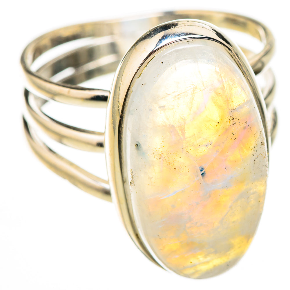Rainbow Moonstone Rings handcrafted by Anasilvercos - RING125930 - Photo 2